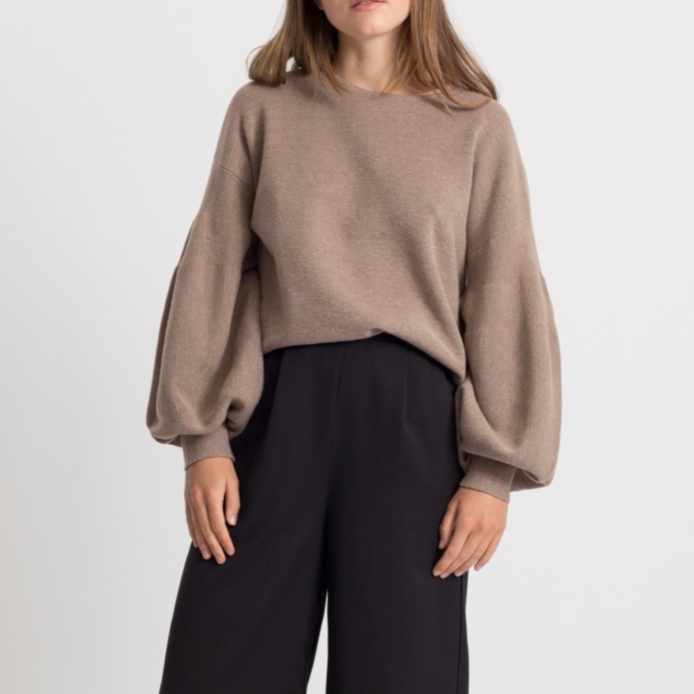 Modern Citizen Balloon Sleeve Crewneck Sweater